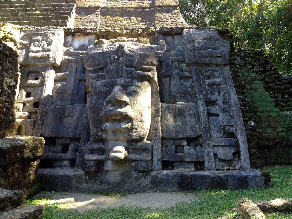 Mask Temple: this mask has actually been covered with a plaster cast of some sort to protect what's underneath.