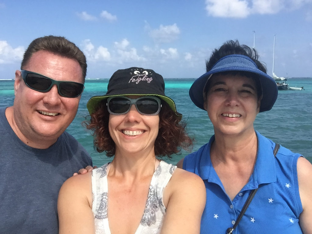 Happy Sunset Beach Resort guests on Ambergris Caye!